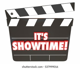 Its Showtime Movie Clapper Board Start Show Movie 3d Illustration