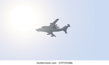 Shuttle Carrier Aircraft. 3d Illustration