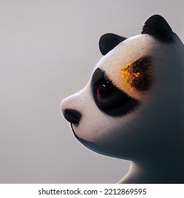 Side View Art Of A Sad Panda