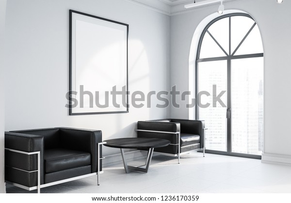 Side View Modern Office Waiting Area Stock Illustration 1236170359