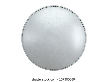 A side view of a white cricket ball on an isolated background - 3D render