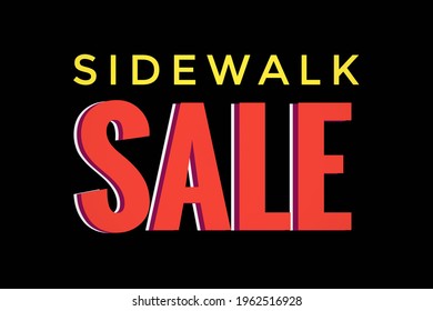 Sidewalk Sale Words In Creative Letters