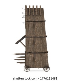 Siege Tower Isolated. 3D Rendering