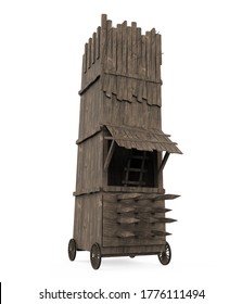 Siege Tower Isolated. 3D Rendering