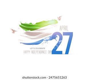 Sierra Leone Independence day creative art - Powered by Shutterstock