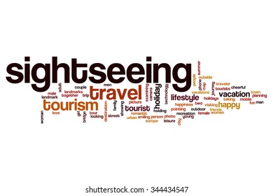Sightseeing word cloud