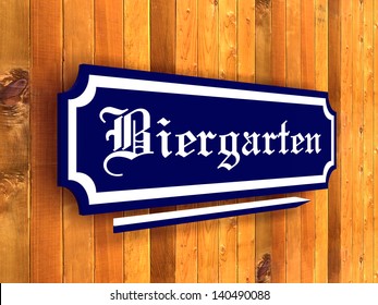 Sign Beer Garden