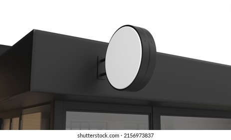 Sign Billboard Circular Mockup Illustration 3d Render