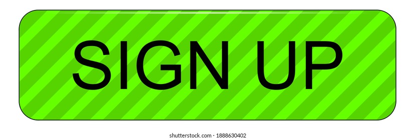 Sign up Button on white background - illustration