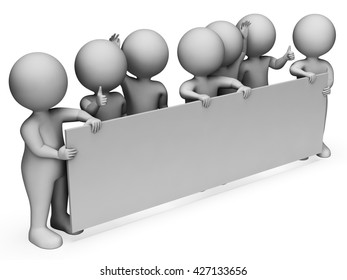 Sign Characters Representing Copy Space And Empty 3d Rendering