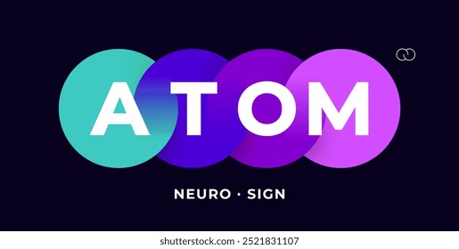 Sign, circle. Abstract symbol with gradient circle. Illustration