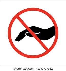 Sign Do Not Touch Your Hand Stock Illustration 1950717982 | Shutterstock