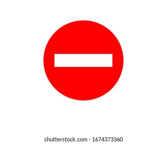 The Sign Entrance On A White Background