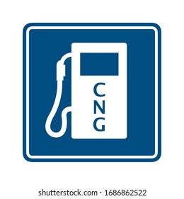 Sign for gas station with CNG natural gas