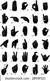 Sign Language Alphabet Stock Vector (Royalty Free) 25343458 | Shutterstock