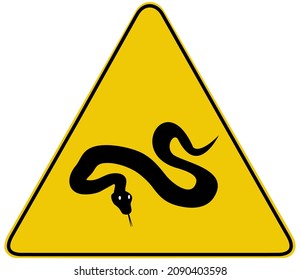  A Sign That Means : Beware Of Snakes