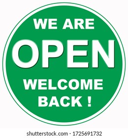 Similar Images, Stock Photos & Vectors of A sign that says : we're open ...