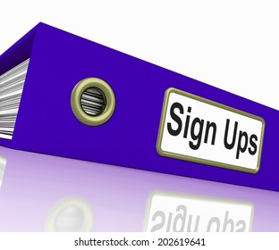 Sign Ups Indicating Application Subscription And Member