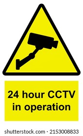 A sign warning of the usage and operation of closed circuit television or CCTV