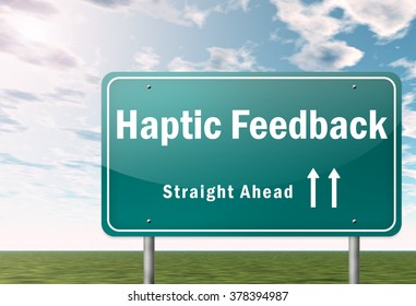 Signpost with Haptic Feedback wording