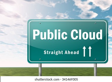 Signpost With Public Cloud Wording