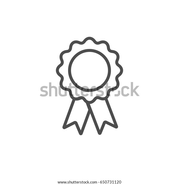 Silhouette Award Icon Isolated On White Stock Illustration 650731120