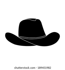 silhouette of black cowboy hat