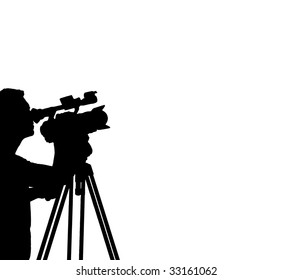 Silhouette Cameraman Filming Stock Illustration 33161062 | Shutterstock