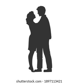 Couple Silhouette Black White Clipart Images Stock Photos Vectors Shutterstock