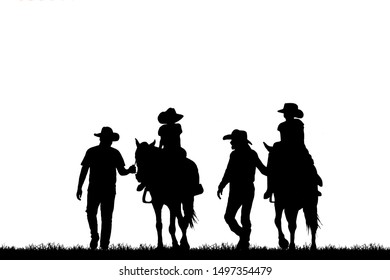 Cowboy Silhouette Images, Stock Photos & Vectors | Shutterstock