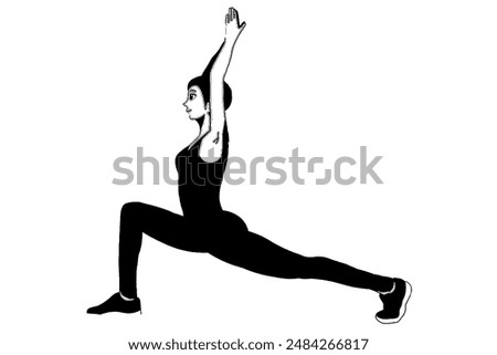 Similar – Young woman doing yoga in nature