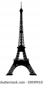 Silhouette Eiffel Tower Stock Illustration 339399155 | Shutterstock