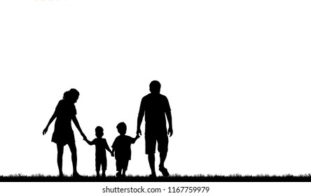 17,414 Family silhouettes mountains Images, Stock Photos & Vectors ...