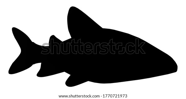 Silhouette Fish Computer Generated 2d Illustration Stock Illustration 