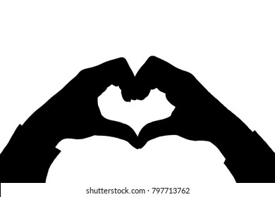 Silhouette Heart Images, Stock Photos & Vectors | Shutterstock