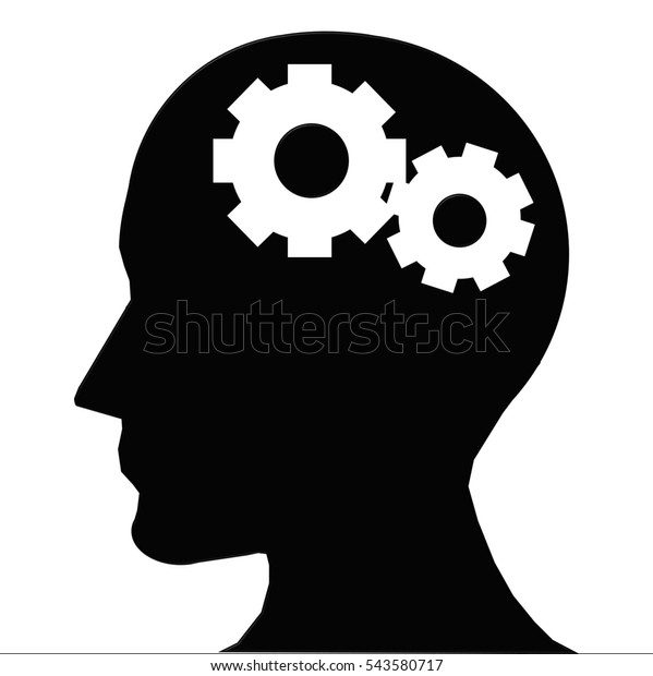 Silhouette Head Gears Stock Illustration 543580717