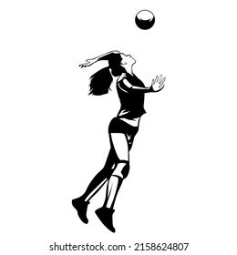 1,817 Female volleyball silhouette Images, Stock Photos & Vectors ...