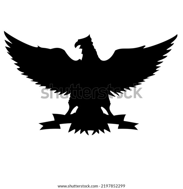 Silhouette Illustration Garuda Bird Symbol Indonesian Stock ...