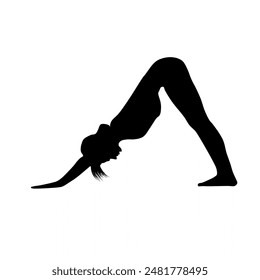 silhouette illustration of woman's pose isolated on white background. - Powered by Shutterstock