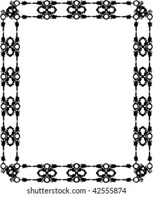 Silhouette Luxuriously Illustrated Old Victorian Frame Stock 