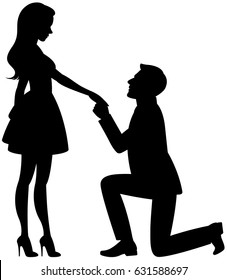 Man proposing silhouette Images, Stock Photos & Vectors | Shutterstock