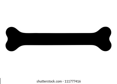 A Silhouette Of A Model Of Bone Isolated Against White Background