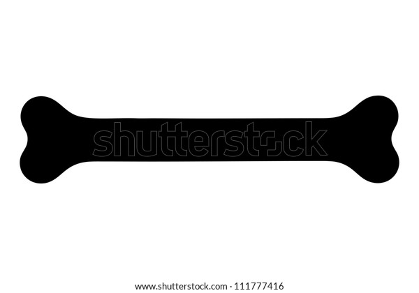 Silhouette Model Bone Isolated Against White Stock Illustration 111777416