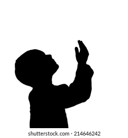 Silhouette Muslim Kid Praying