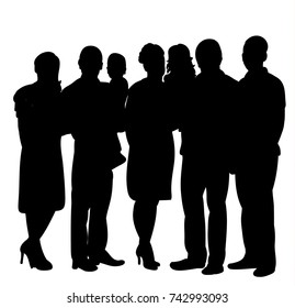 Silhouette People Stock Illustration 742993093