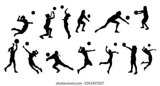 silhouette of people playing volleyball - Powered by Shutterstock