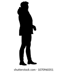 Silhouette People Walking On White Background Stock Illustration ...