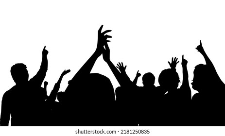 A silhouette of a person who is lively and lively, centered on women who applaud - Powered by Shutterstock