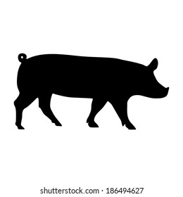 Silhouette Of Pig