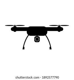 silhouette of a quadcopter drawing on a white background